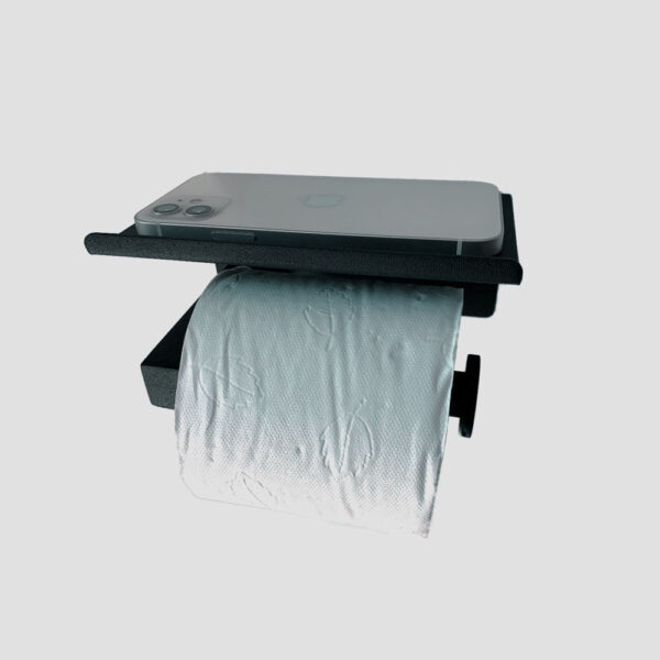 Toilet Roll Holder with Shelf - Image 3