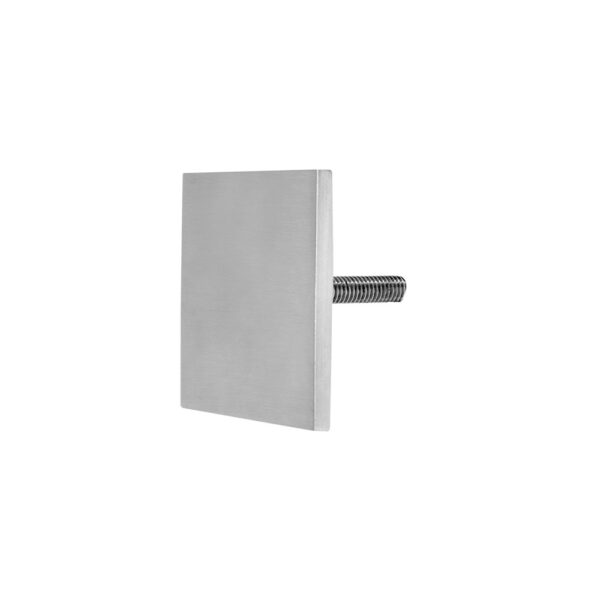 042 50x50 sq plate with thread (for glass fixing)